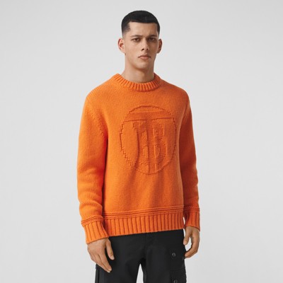 orange burberry sweater