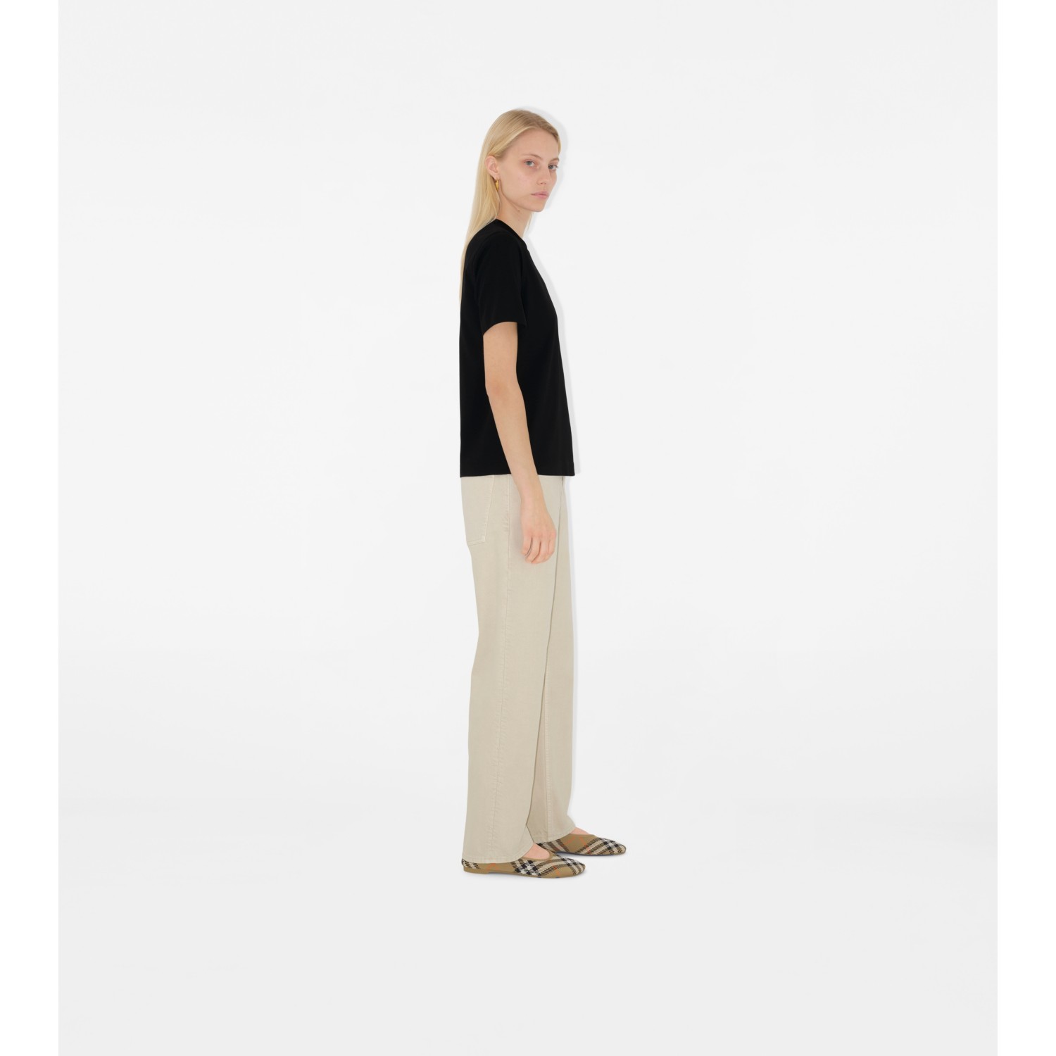 Check Label Cotton T-shirt - thumbnail 9