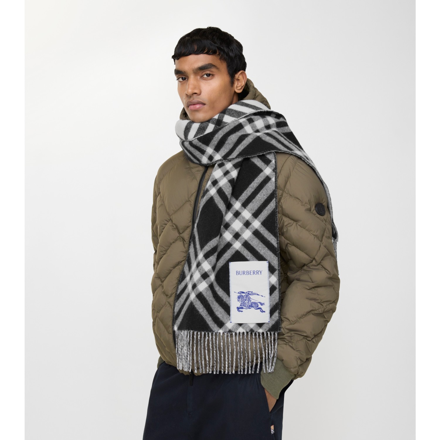 Check Cashmere Scarf