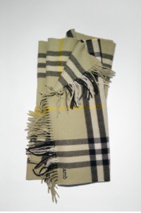 Burberry Check Cashmere Scarf with Personalised Detail Available 