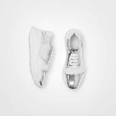 burberry sneakers silver