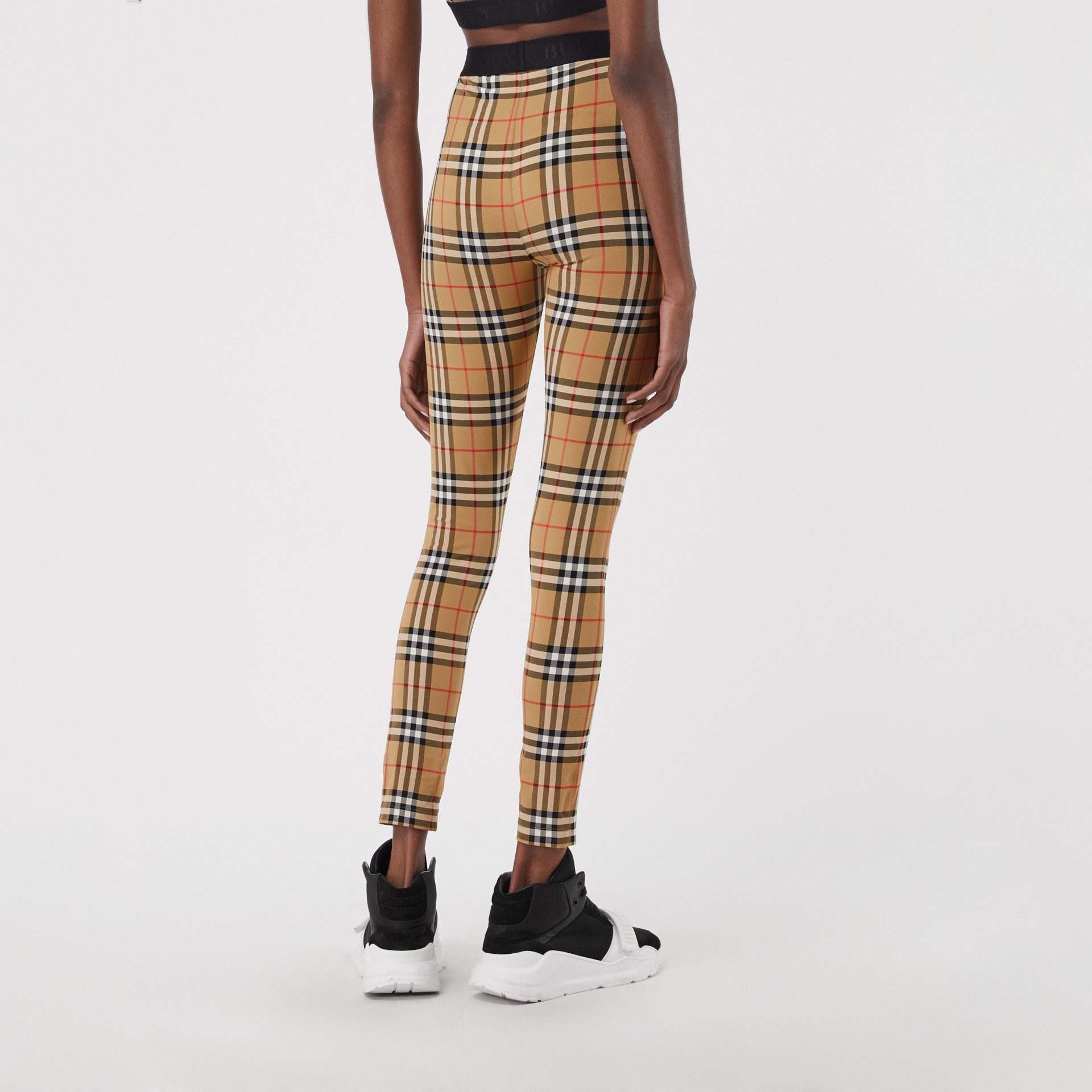 Vintage Check Leggings in Antique Yellow Chk - Women | Burberry United ...