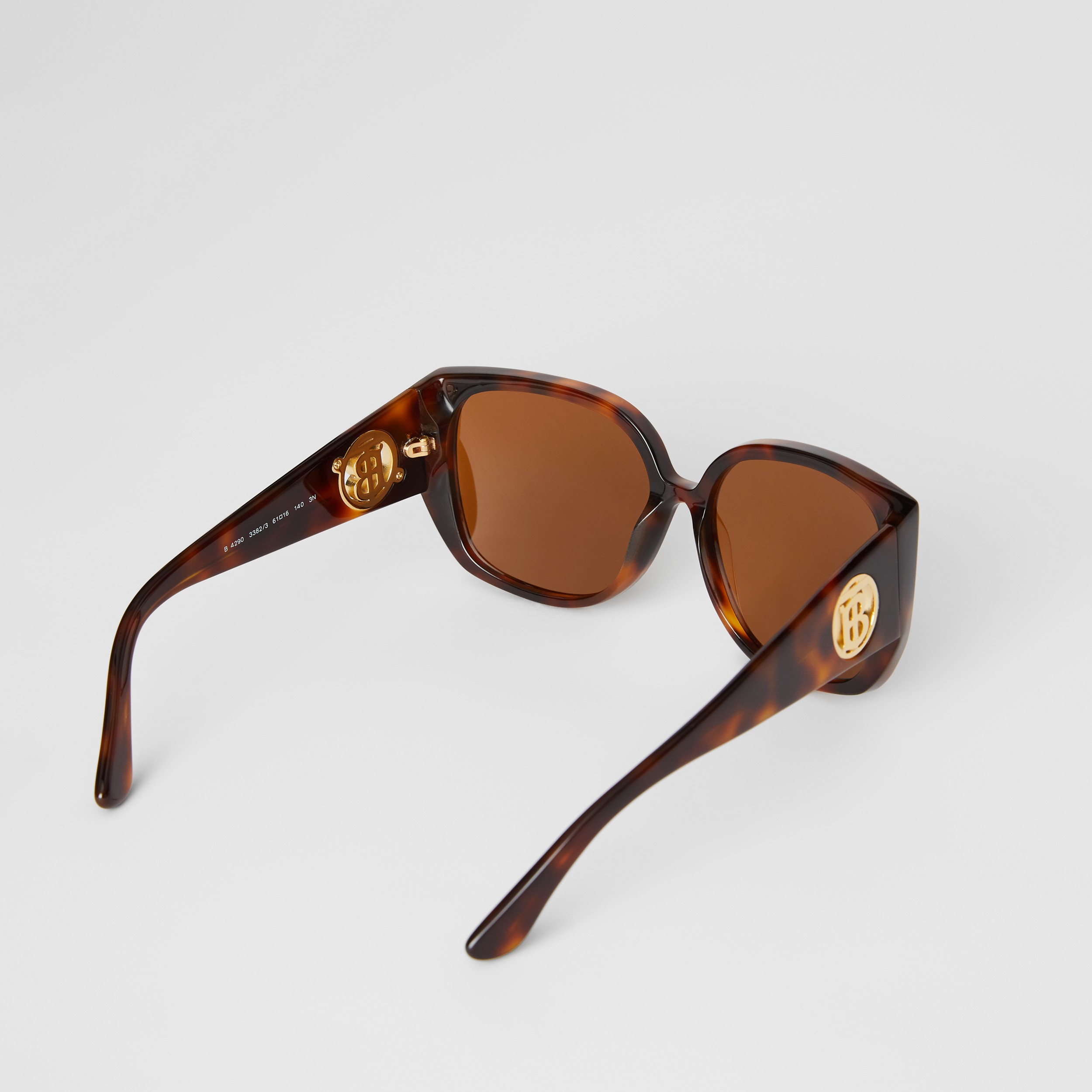Óculos de sol oversize com armação borboleta (Casco  Tartaruga) - Mulheres | Burberry® oficial - 4
