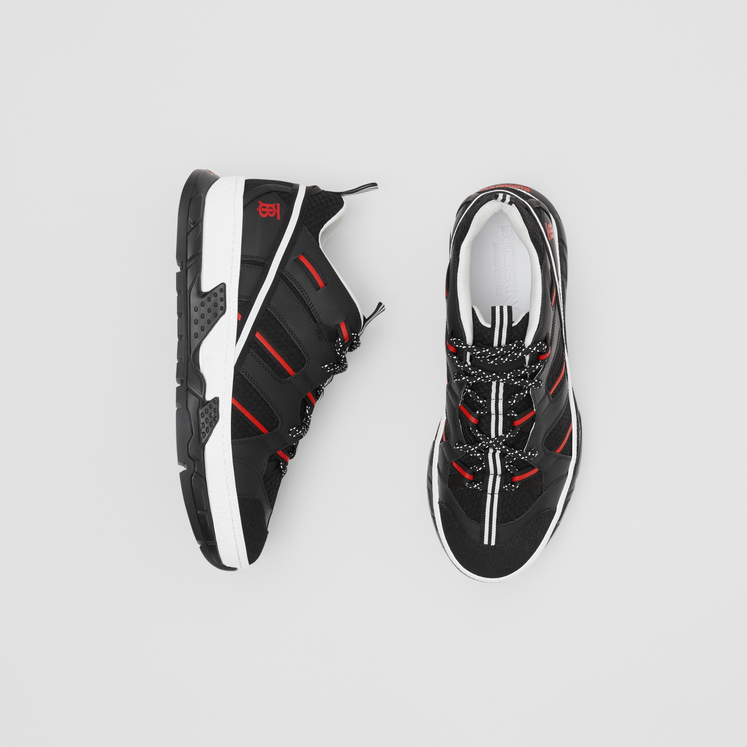 mesh and nubuck union sneakers