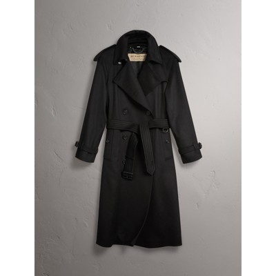 burberry black trench coat womens