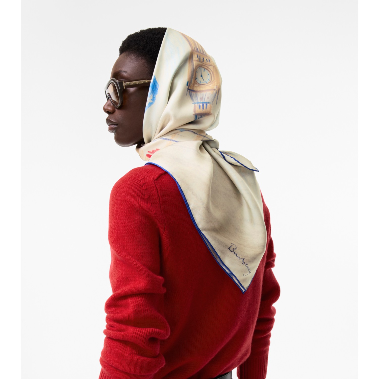 London Silk Scarf in Clam beige | Burberry® Official