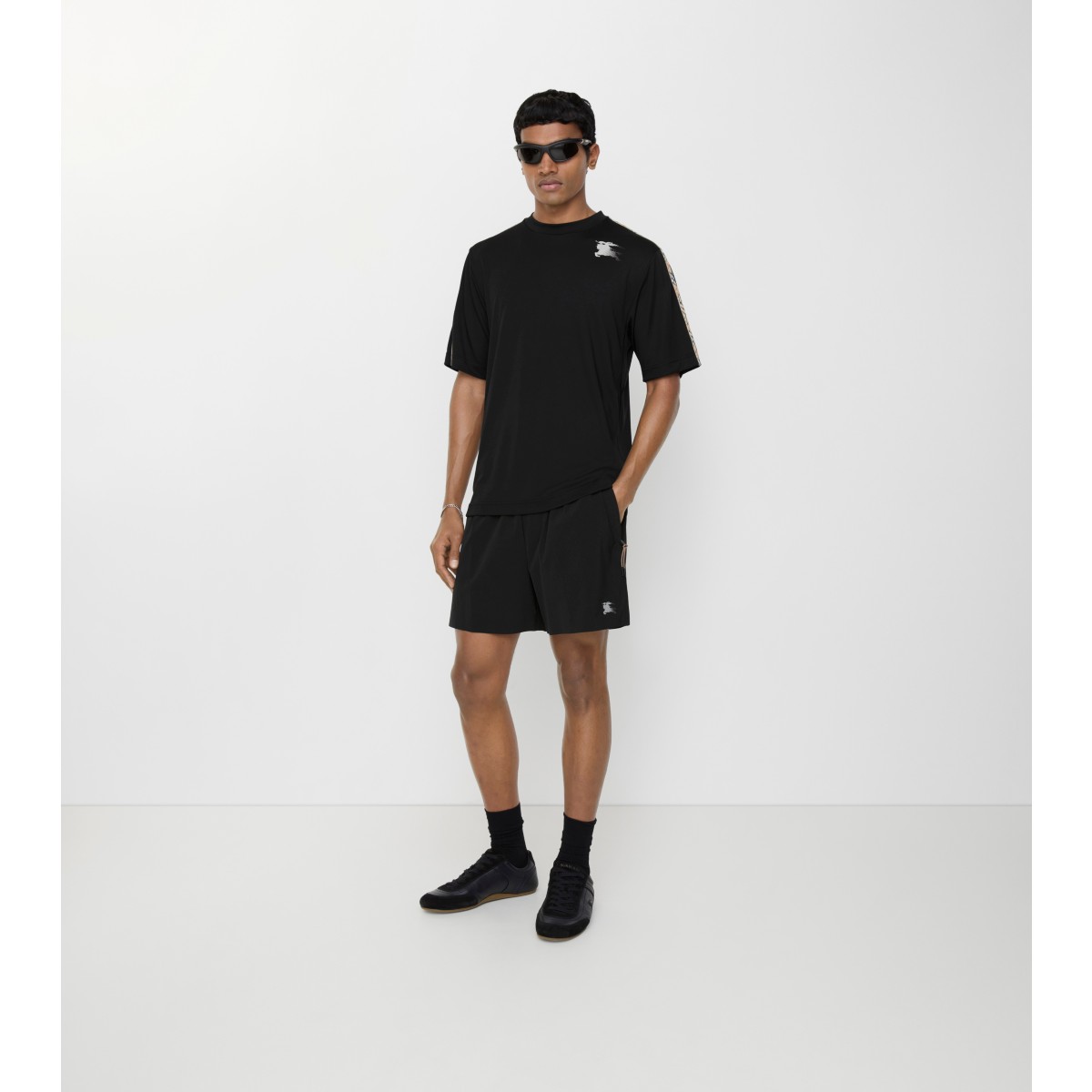  Check Trim Stretch Nylon Shorts