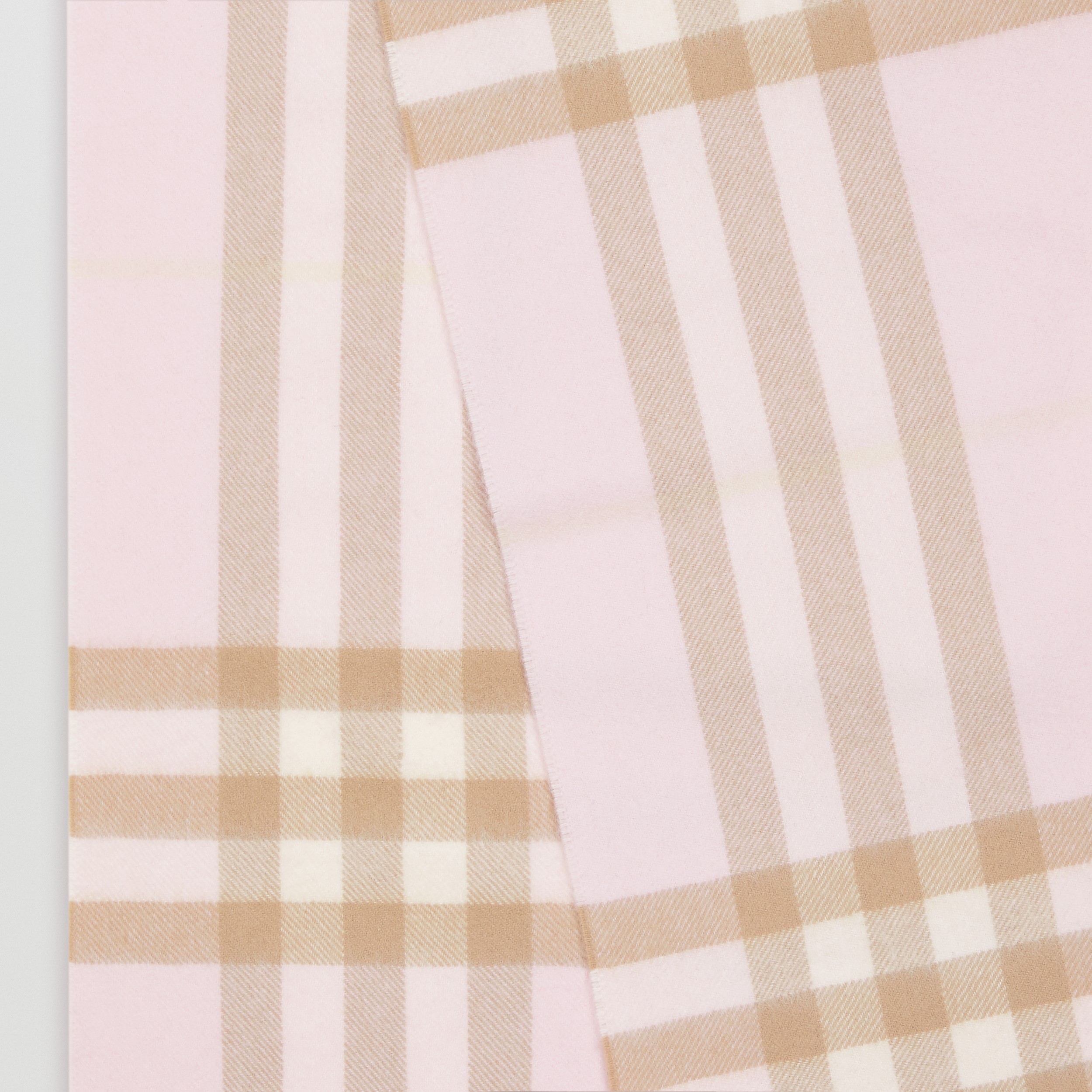 The Burberry Check Cashmere Scarf in Alabaster | Burberry® Official