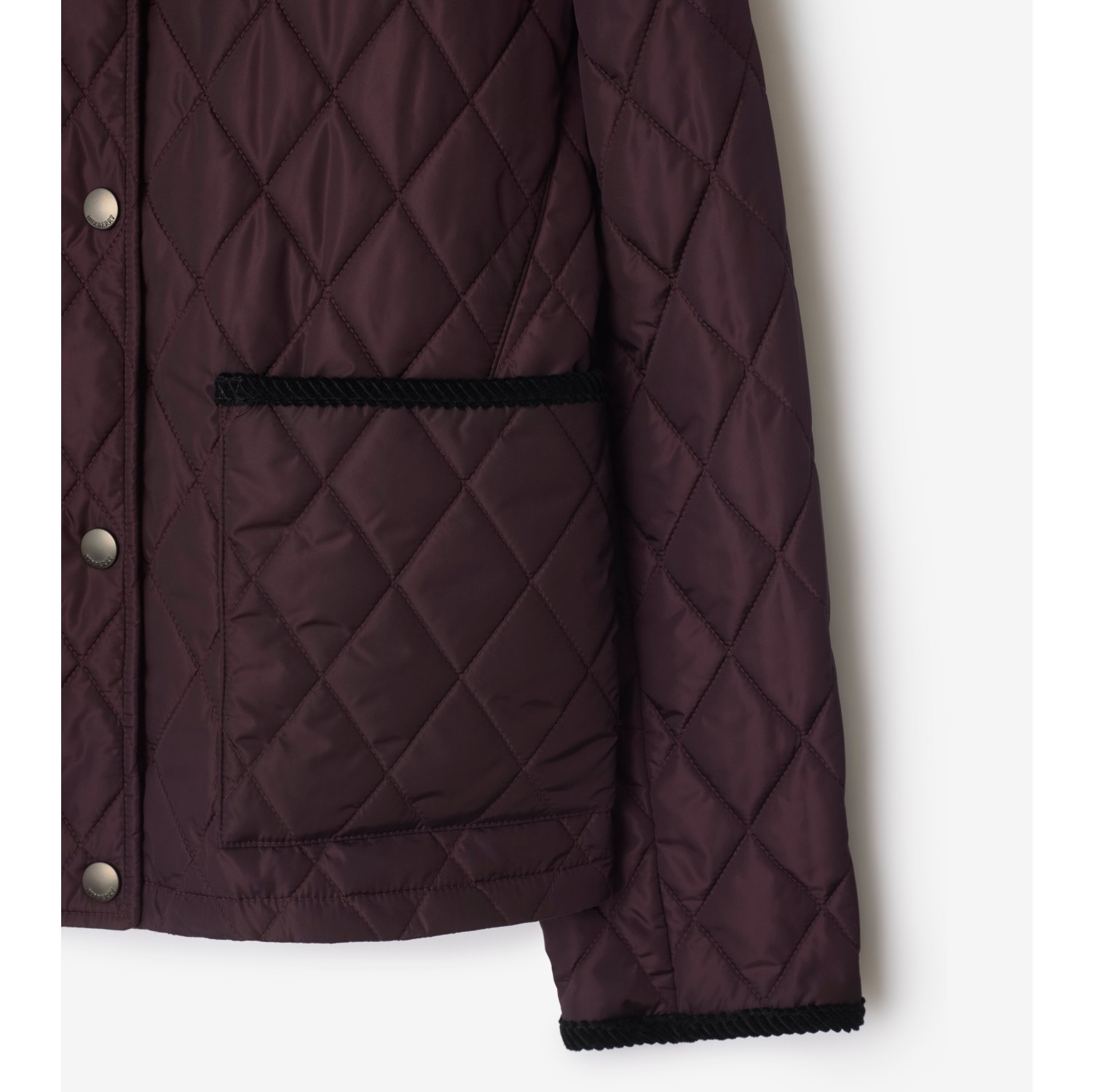 Nylon Quilted Jacket in Wine red - Women | Burberry® Official