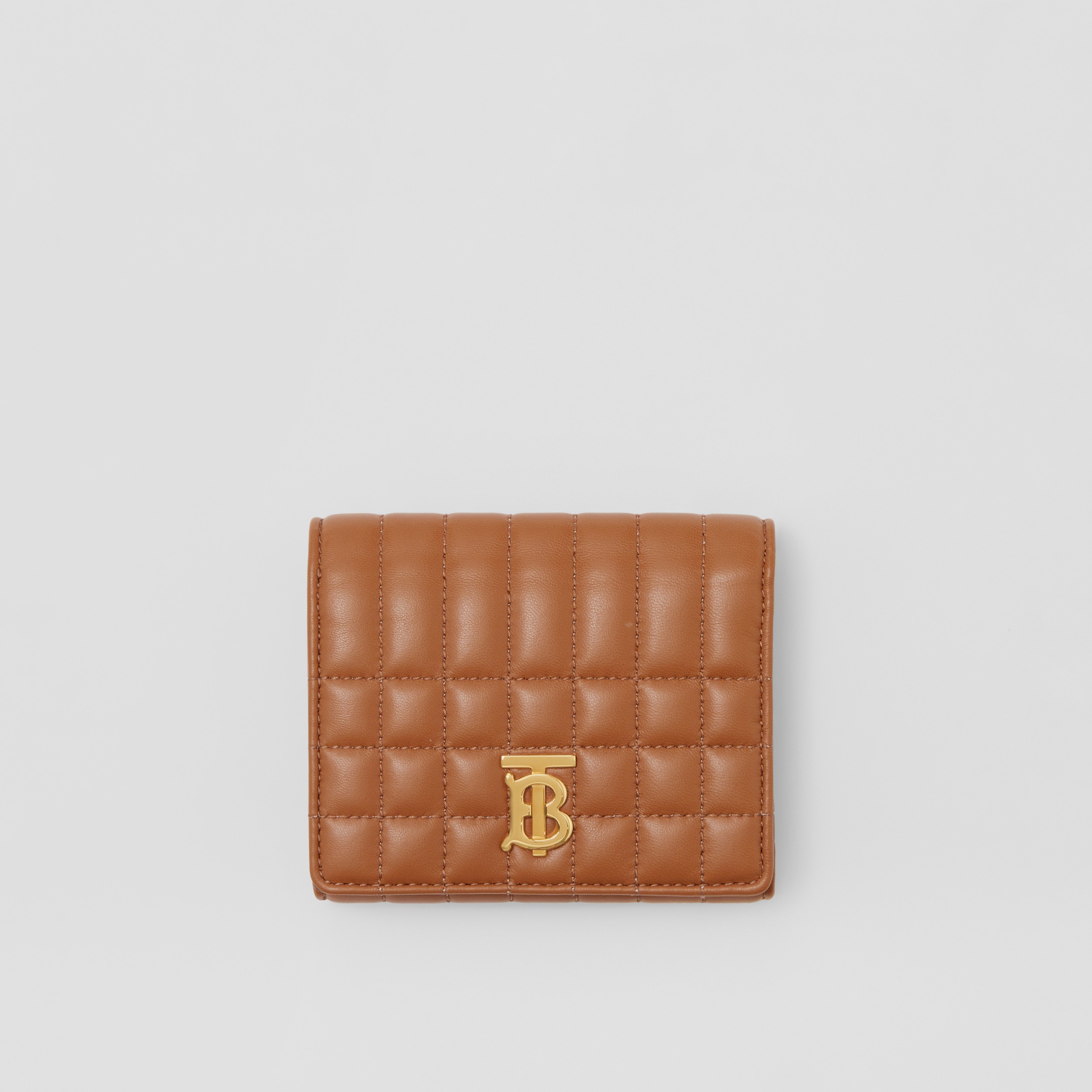 Quilted Leather Small Lola Folding Wallet in Maple Brown - Women | Burberry®  Official