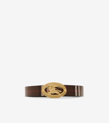 Thin Reversible Check Oval Belt ®