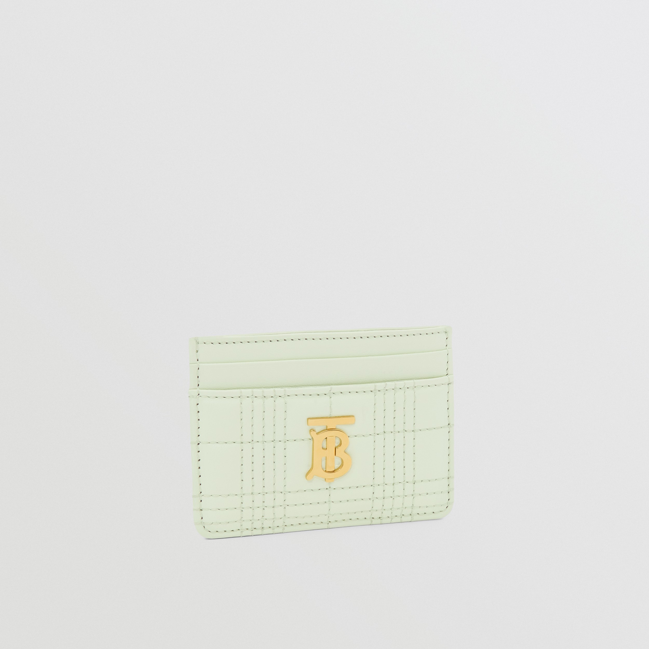 Quilted Lambskin Lola Card Case in Pistachio - Women | Burberry® Official - 4