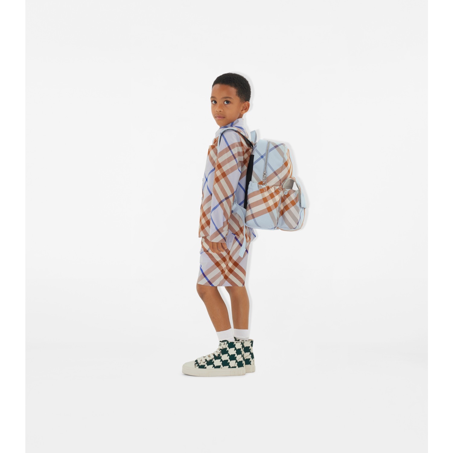 Nylon-Rucksack in Check