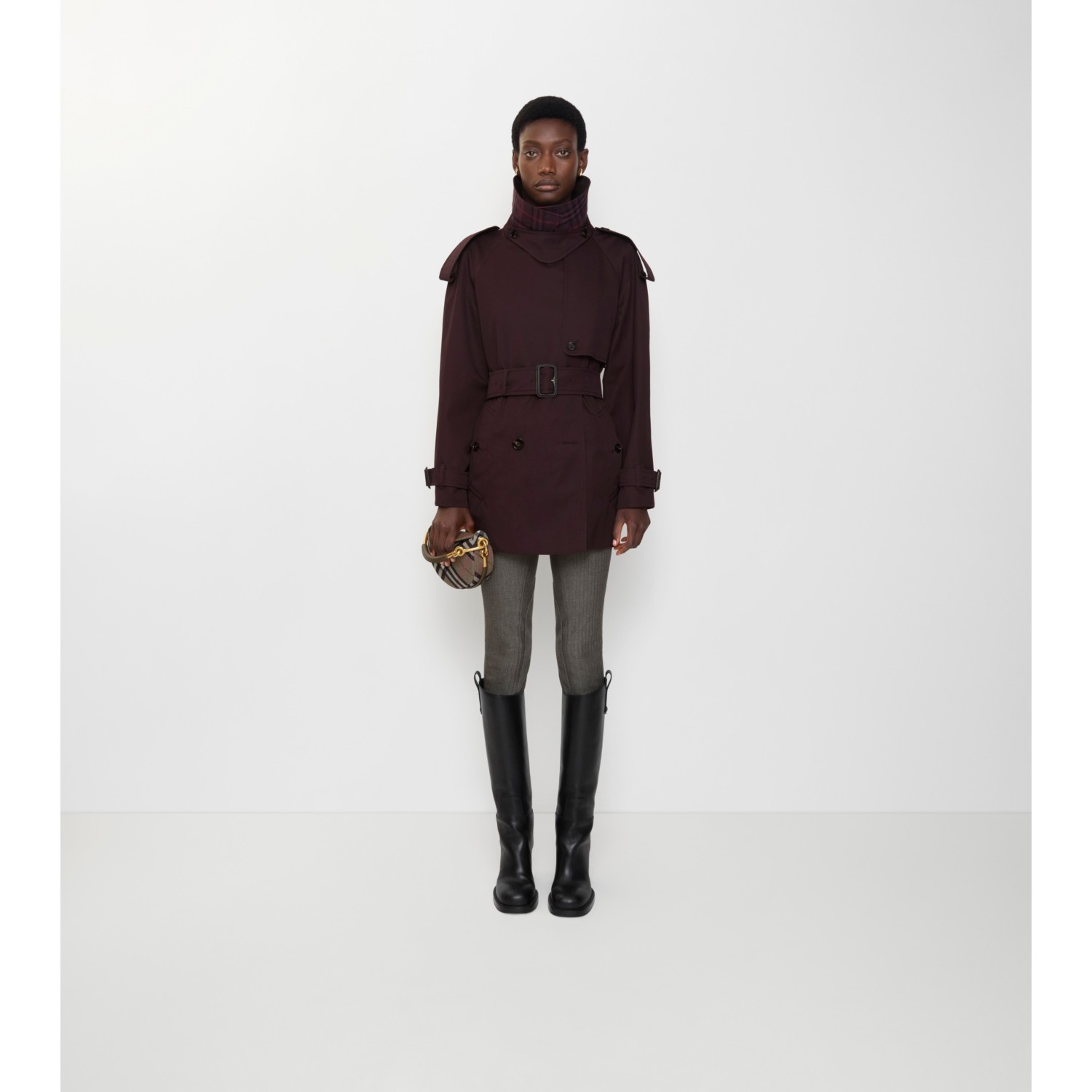 Short Gabardine Fitzrovia Trench Coat - thumbnail 3