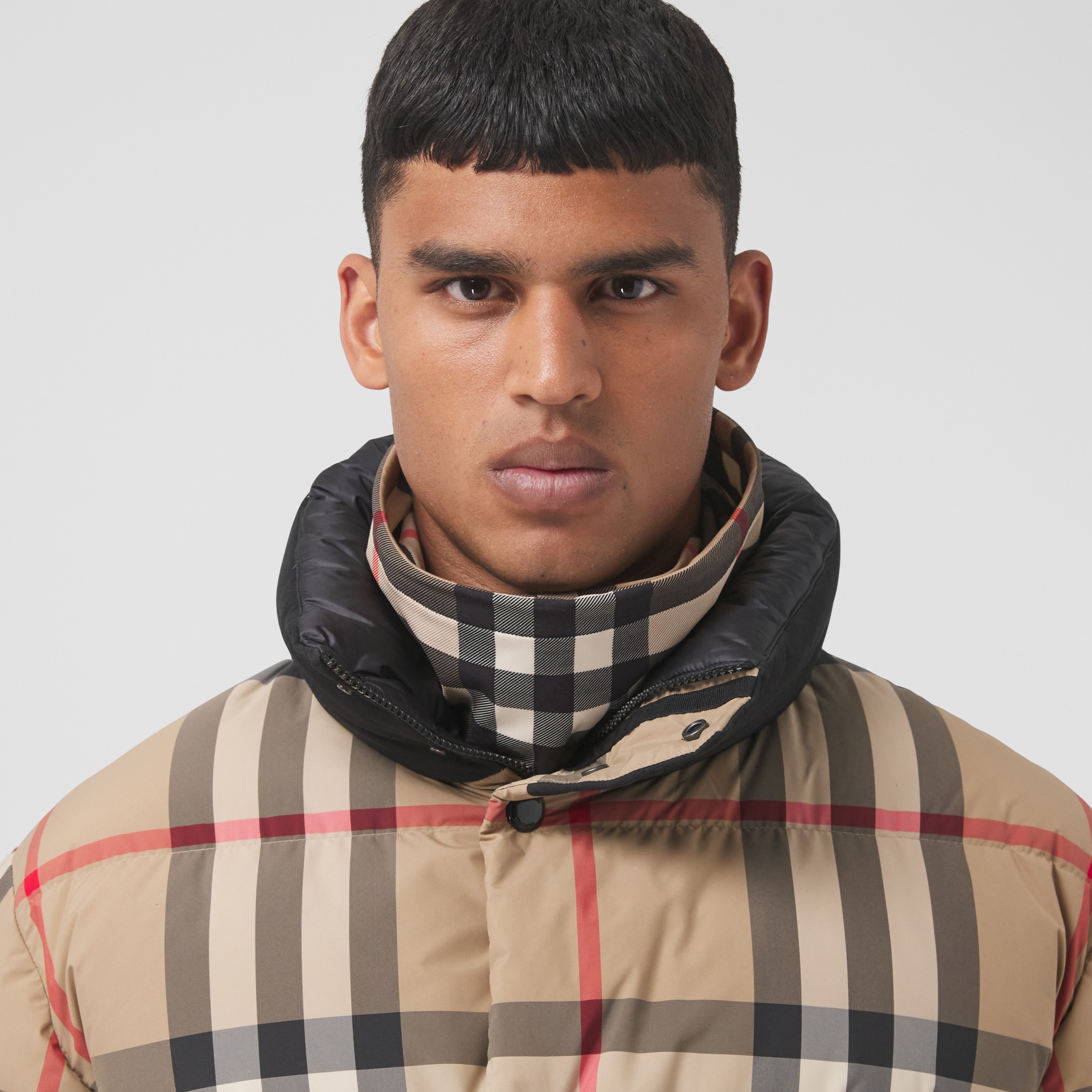 Vintage Check Stretch Nylon Snood in Archive Beige | Burberry® Official