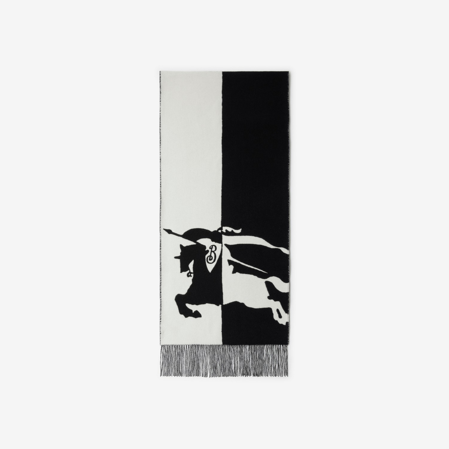 Schal aus Wolle und Kaschmir mit EKD-Motiv (Schwarz/weiß) | Burberry®
