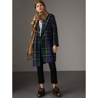 burberry coat green