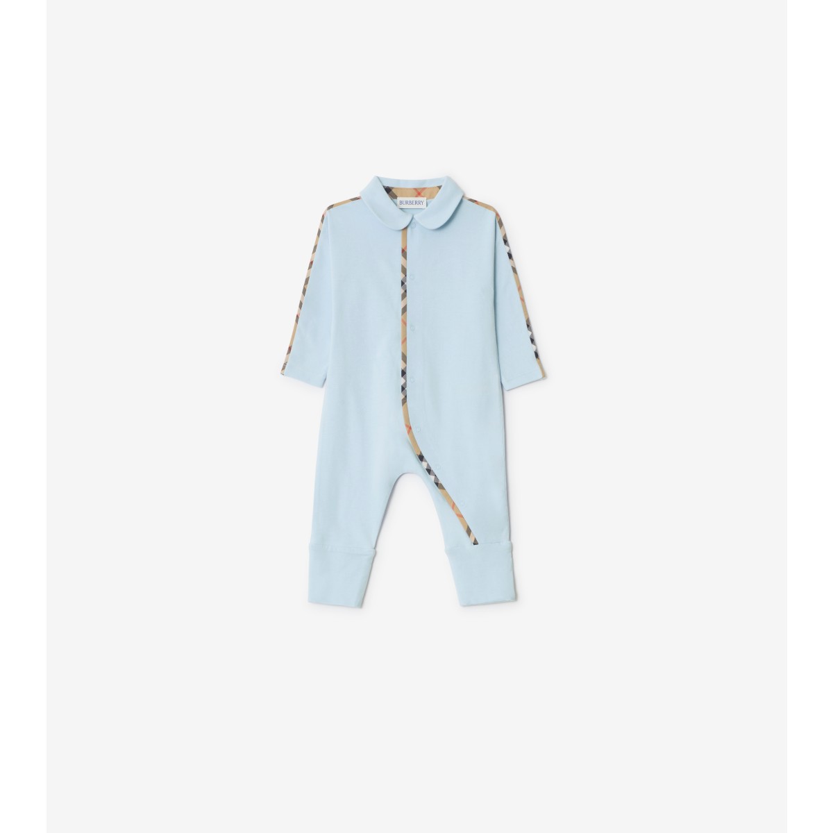  Check Stretch Cotton Three-piece Baby Gift Set