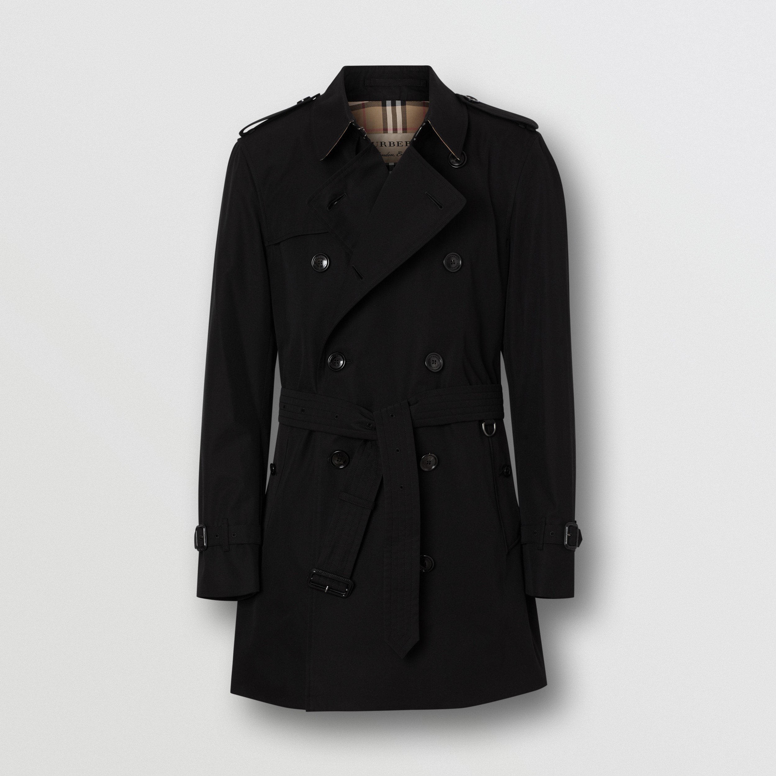 Short Chelsea Fit Trench Coat in Black - Men | Burberry United States