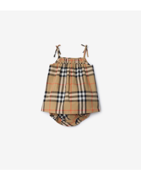 チェック コットンドレス ウィズ ブルマー
