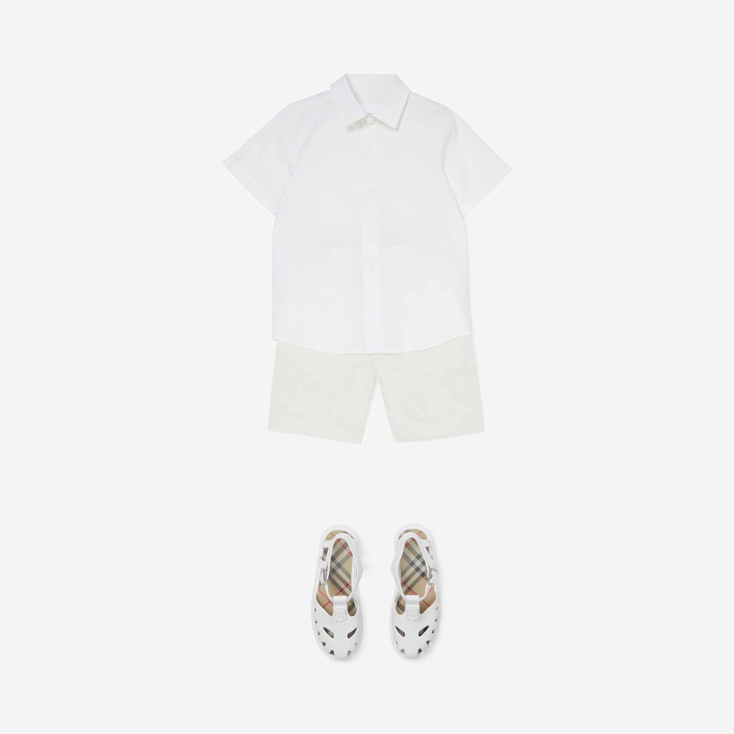 Chino-Shorts aus Baumwolle mit EKD-Print (Weiß) | Burberry® - 3