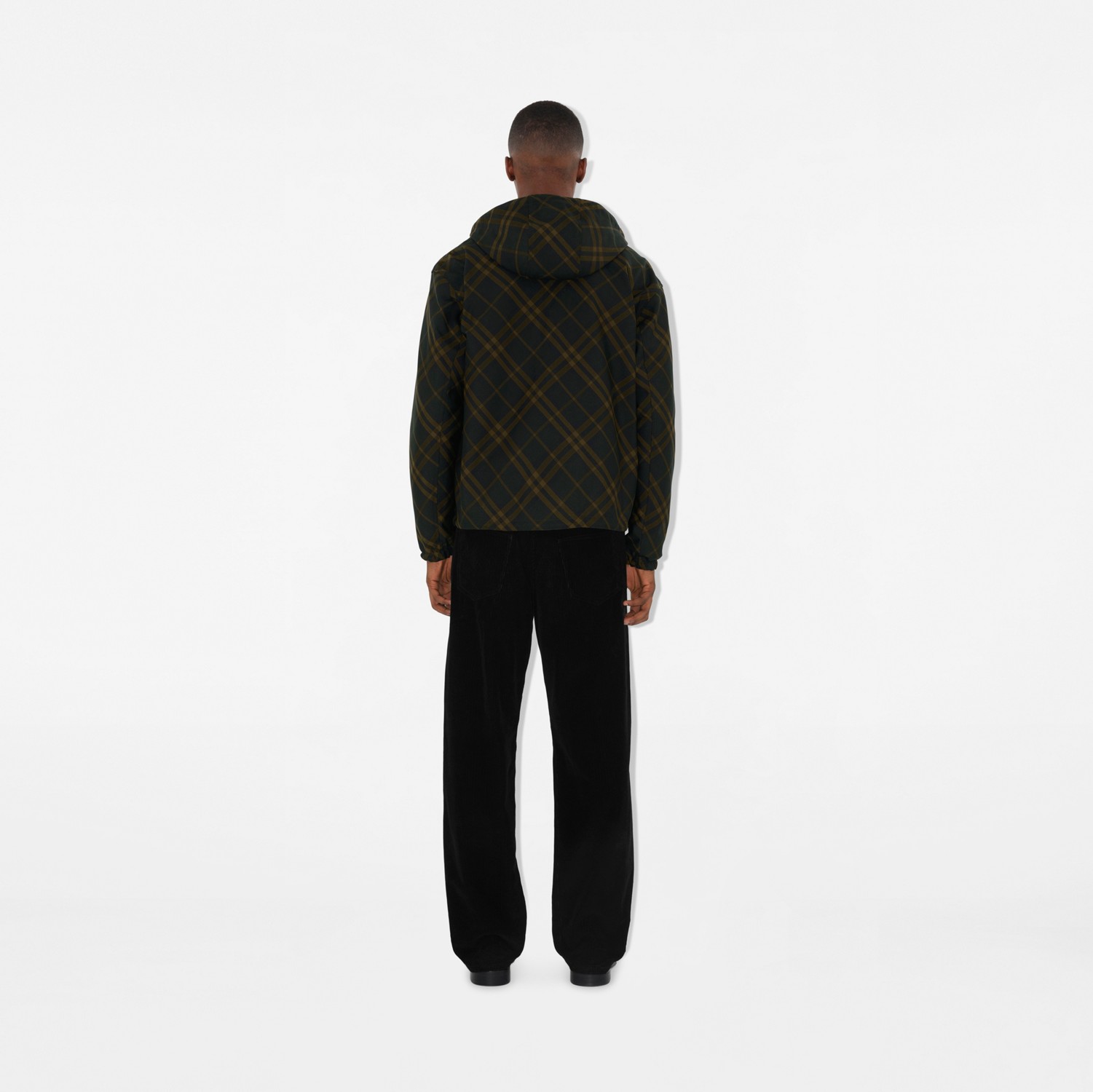 Reversible Check Hooded Jacket in Shadow - Men, Technical Reversible Check Hooded Jacket in Shadow - Men, Technical