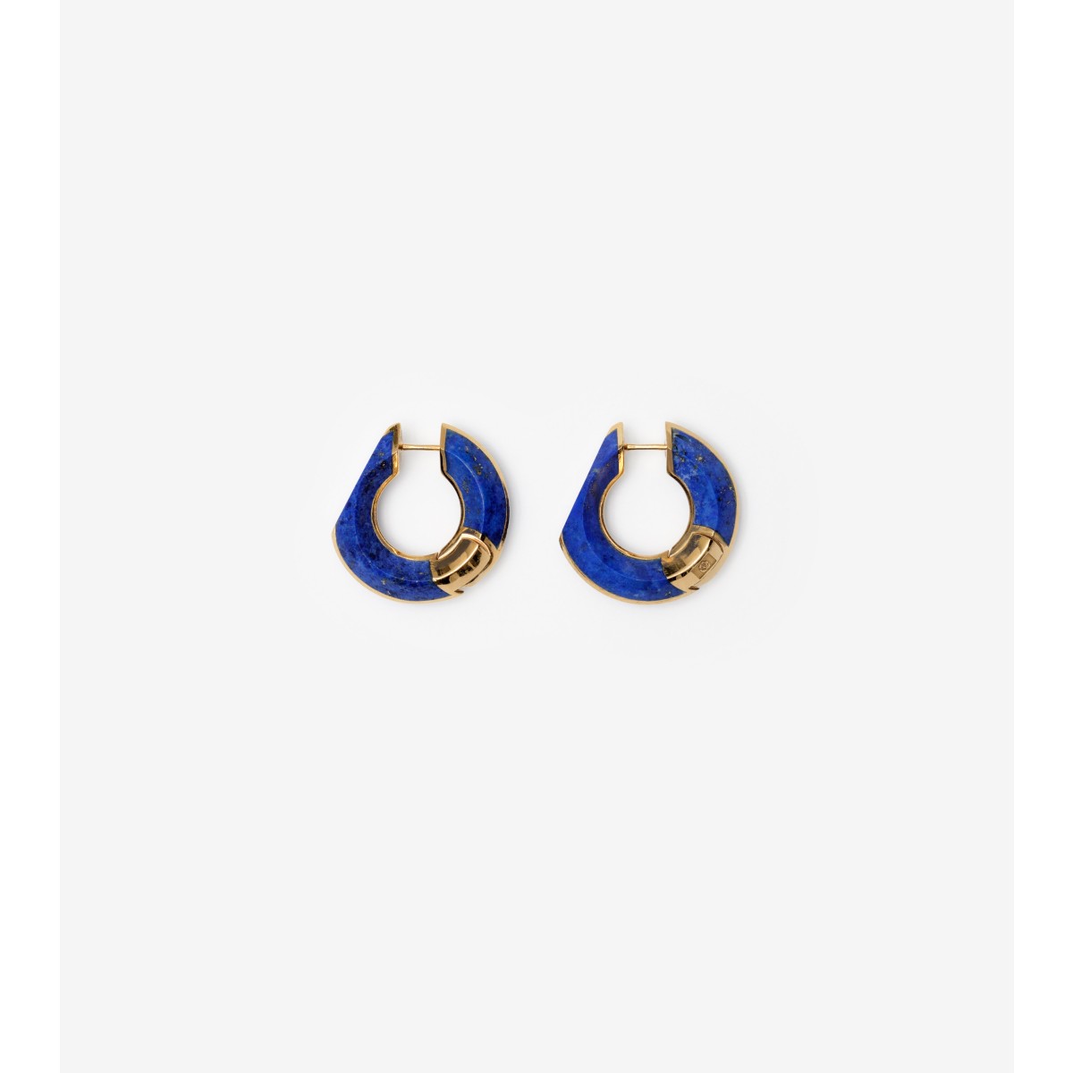  Lapis Large Hollow Hoop Earrings