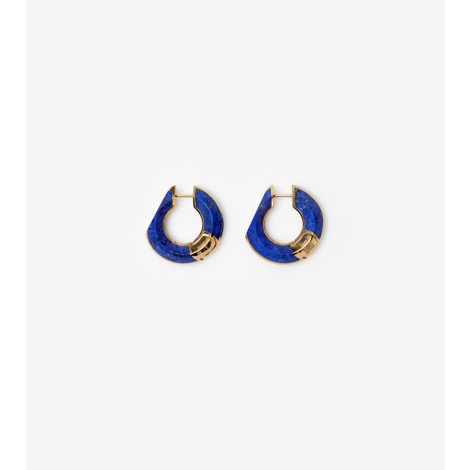 Lapis Large Hollow Hoop Earrings