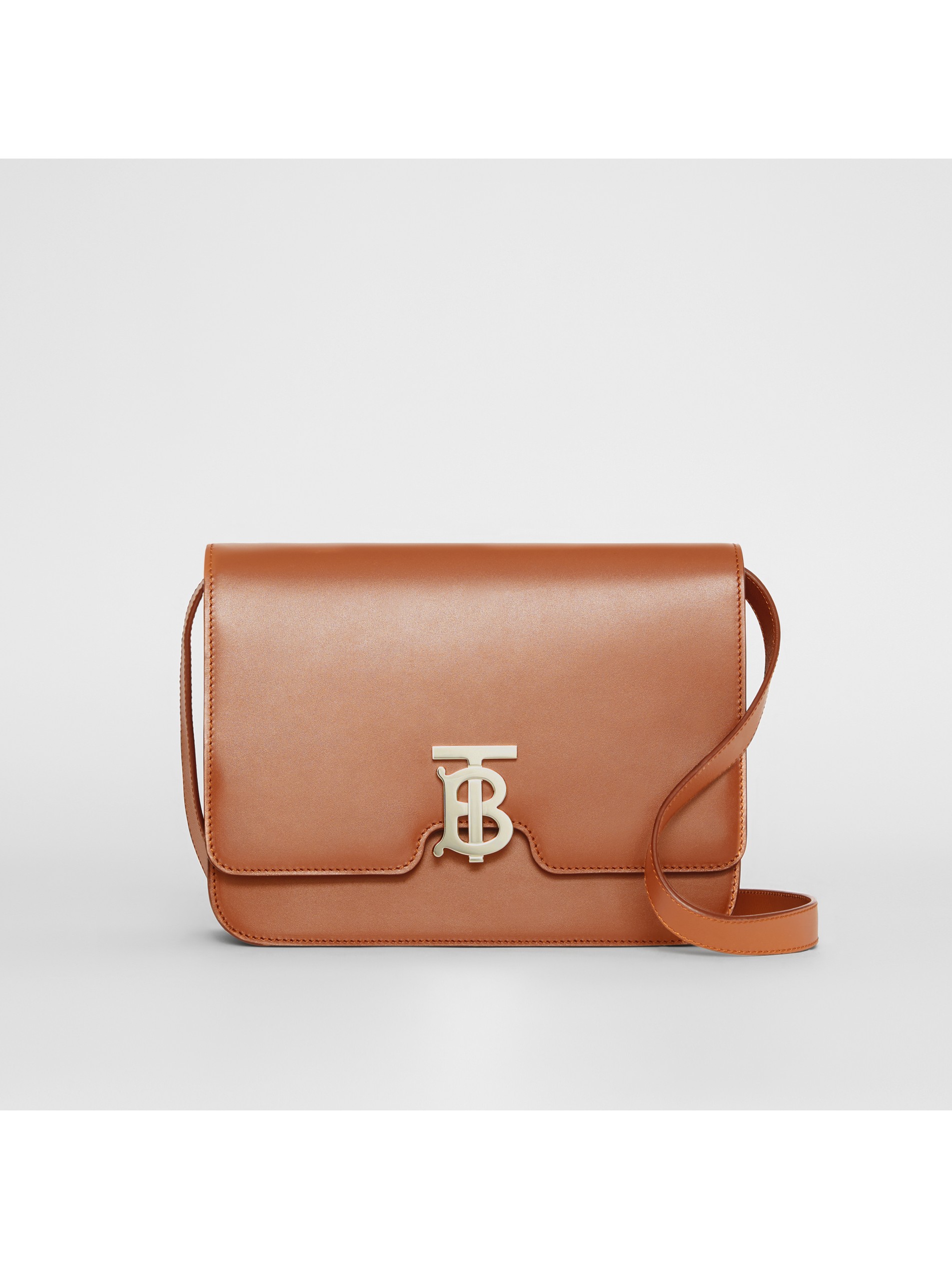 麦芽棕 tb 中号专属标识皮革锁扣包 产品图片01