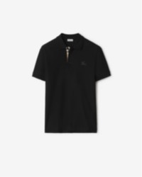 Cotton Polo Shirt in colour Black