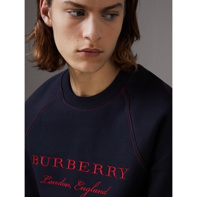 burberry embroidered jersey sweatshirt