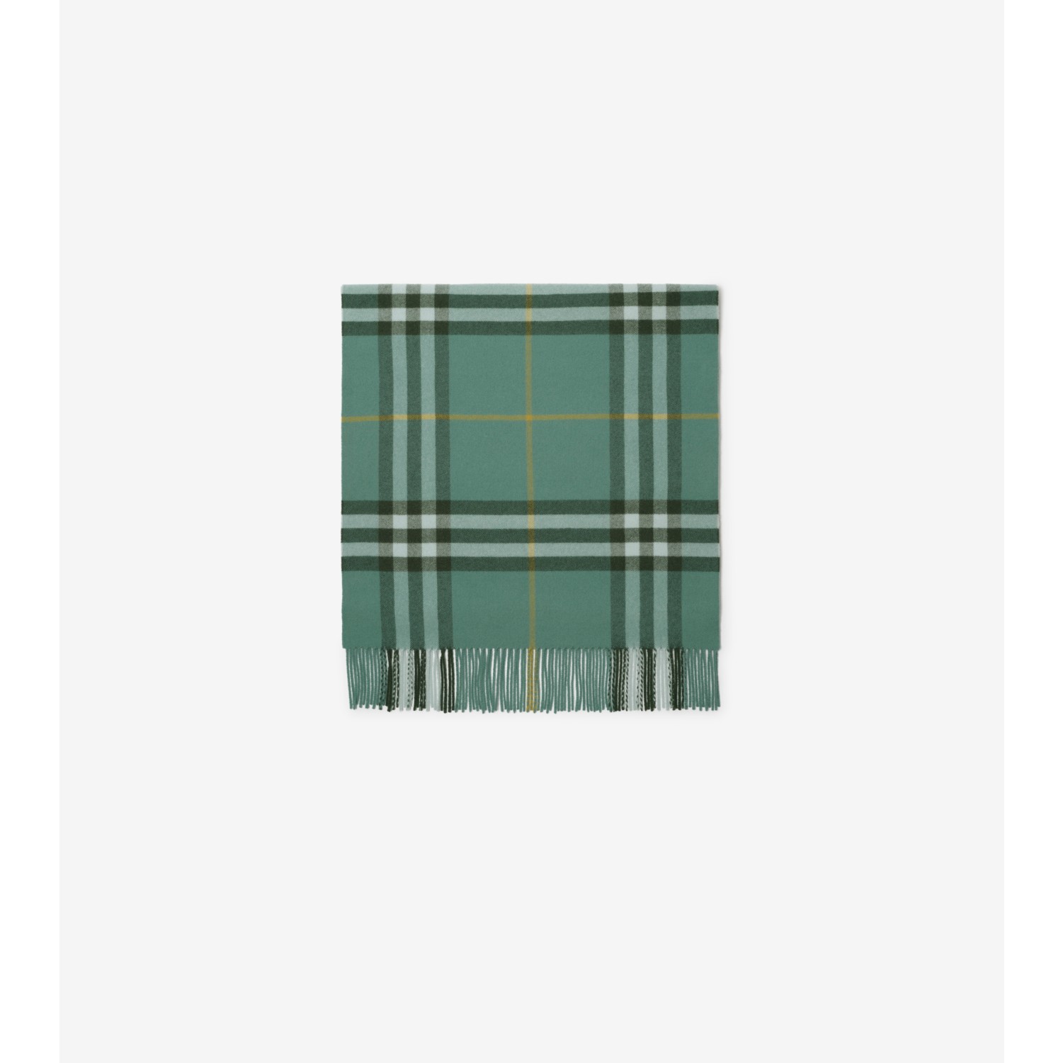 Wide Check Cashmere Scarf in Bay green | Burberry® Official