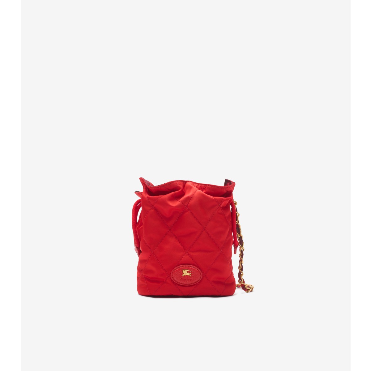 Burberry Horseshoe Chain Pouch In Red