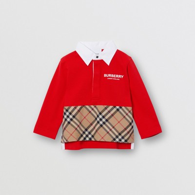 red burberry polo
