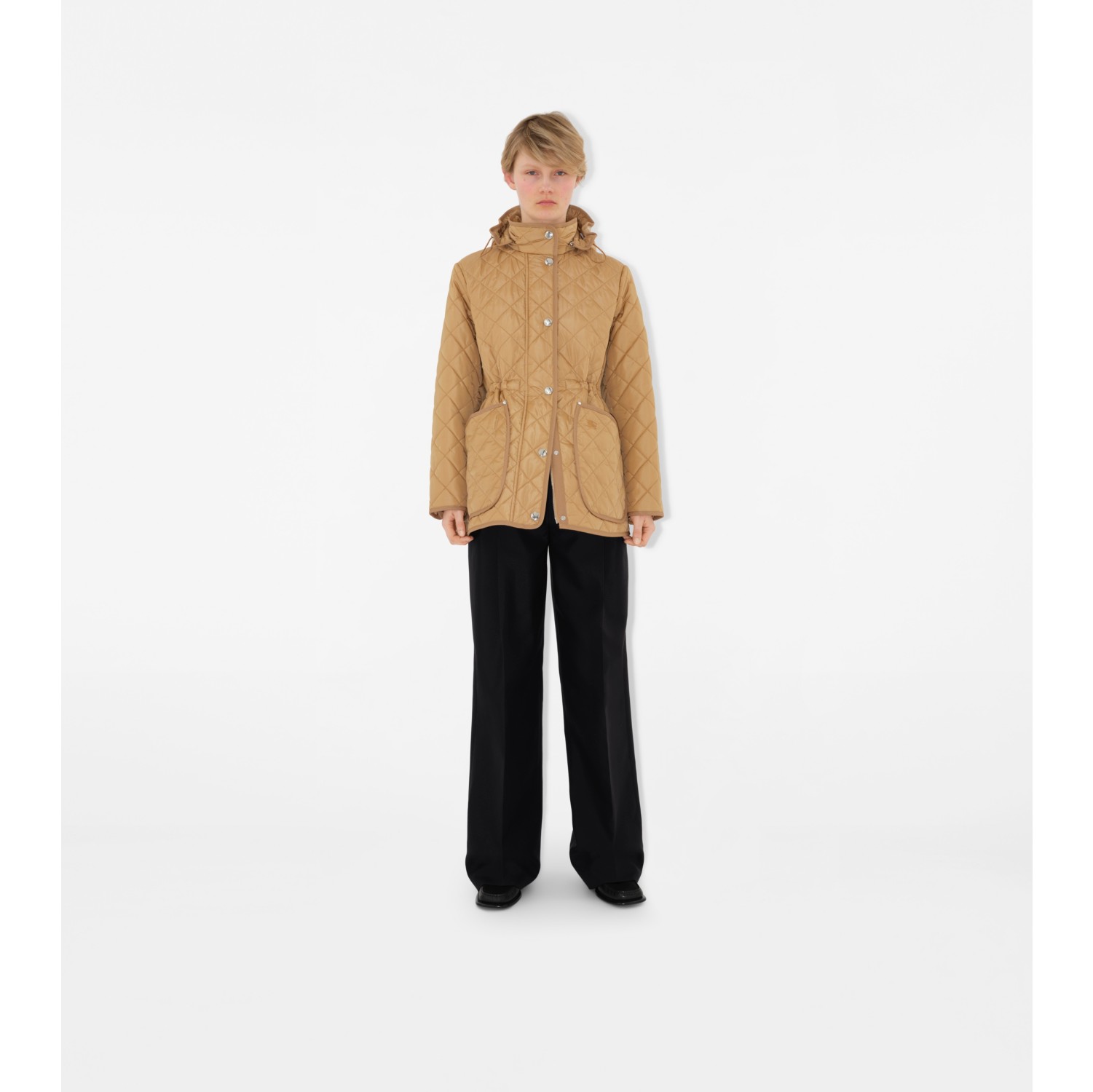 Veste matelassee en nylon Beige d archive Femme Site officiel Burberry