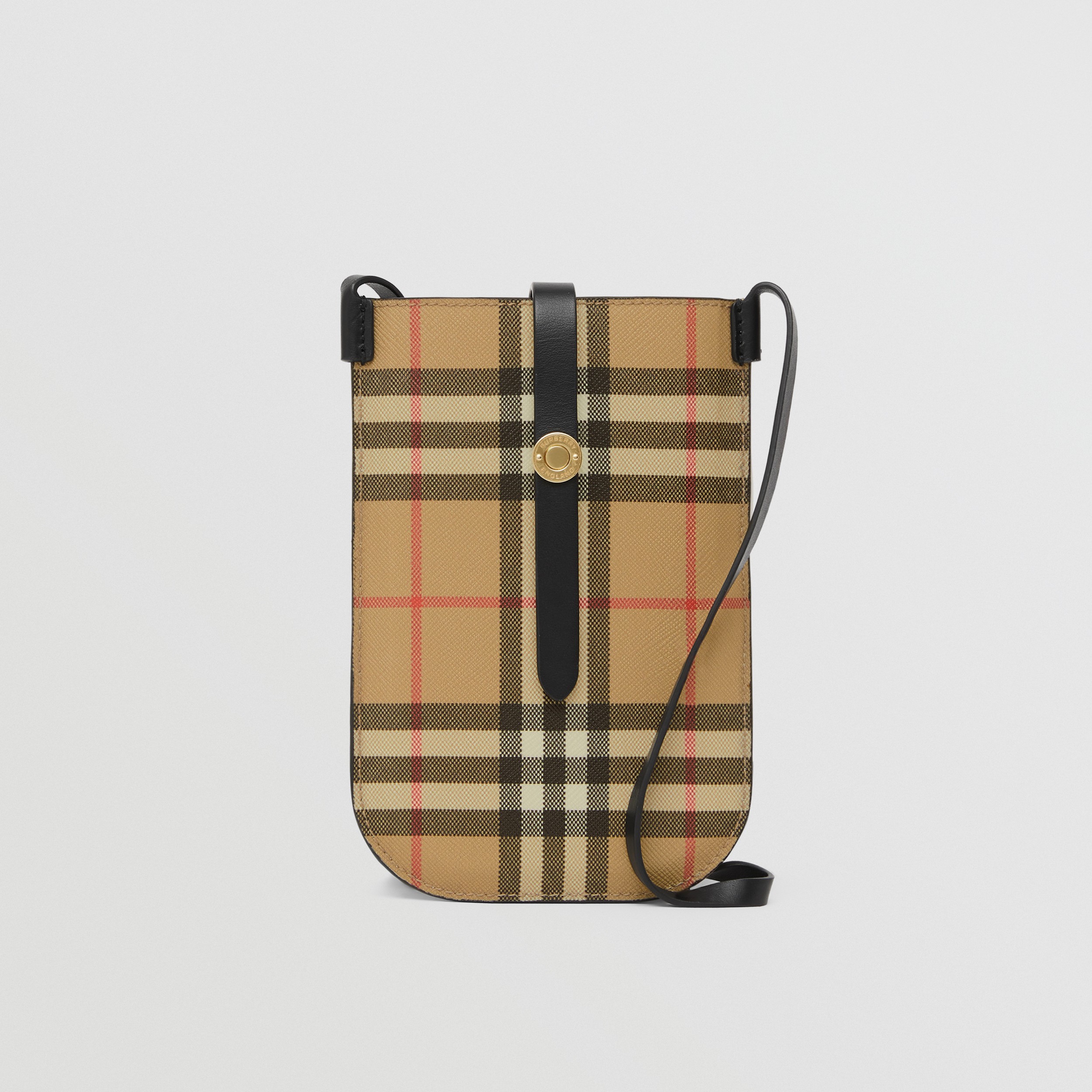 Vintage Check Anne Phone Case with Strap in Archive Beige/black - Women | Burberry® Official - 1