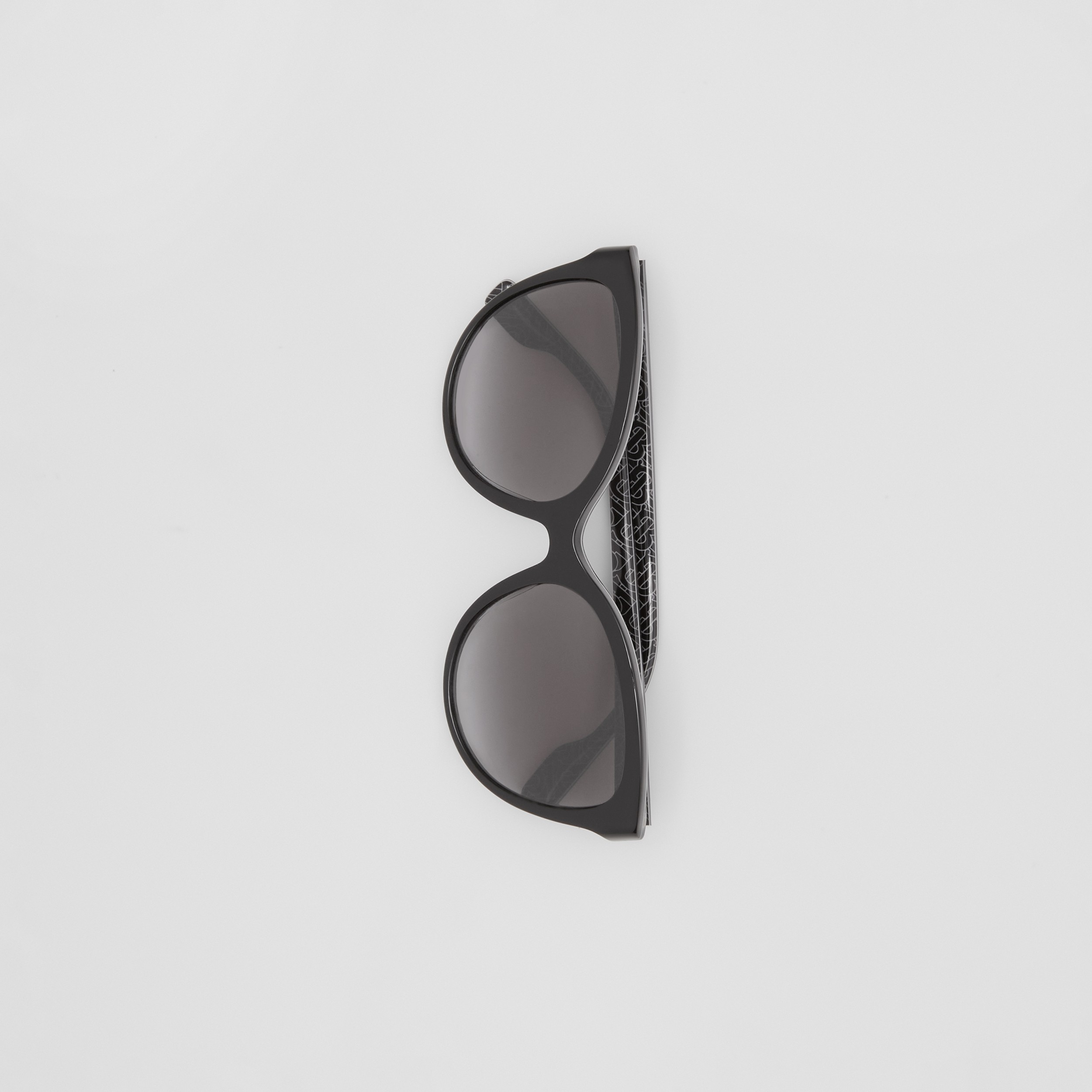 Monogram Motif Cat-eye Frame Sunglasses in Black - Women | Burberry® Official - 4