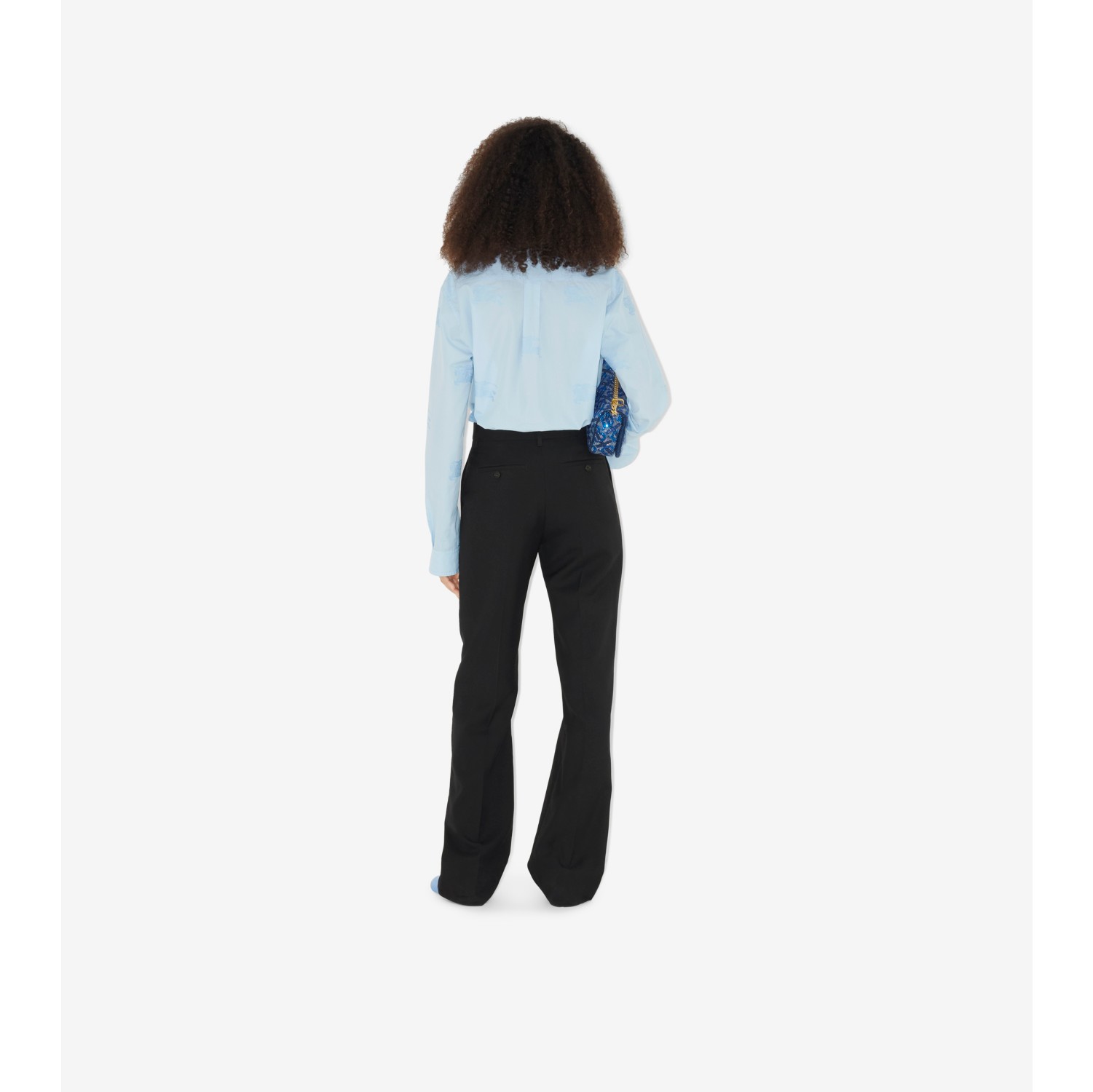 EKD Cotton Oversized Shirt in Pale Blue - Women | Burberry® Official