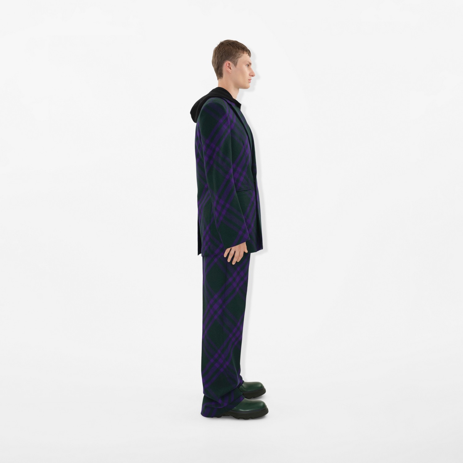 Pantalones en lana a cuadros (Deep Royal) - Hombre | Burberry® oficial