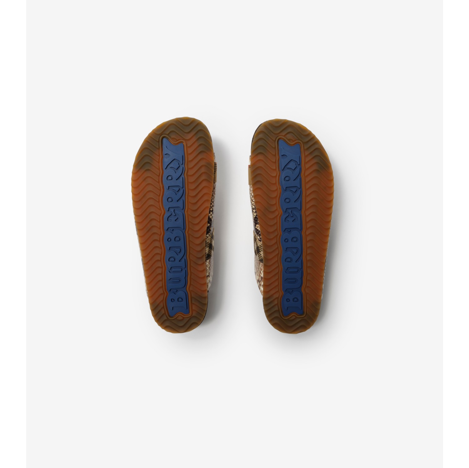 Python-print Leather Urchin Sandals​ in Serpent beige - Women | Burberry® Official