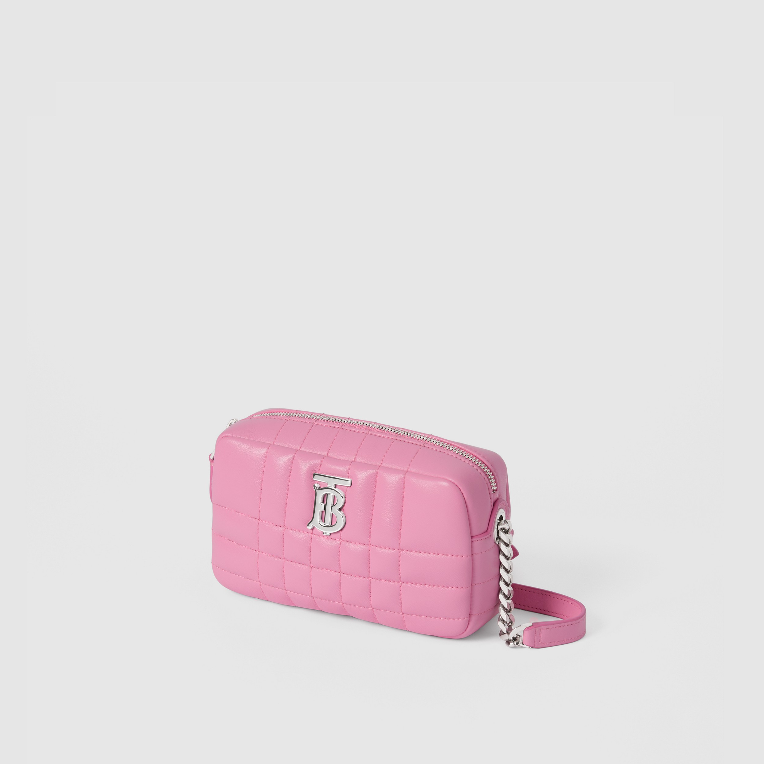Mini Quilted Lambskin Lola Camera Bag in Primrose Pink - Women | Burberry® Official - 3
