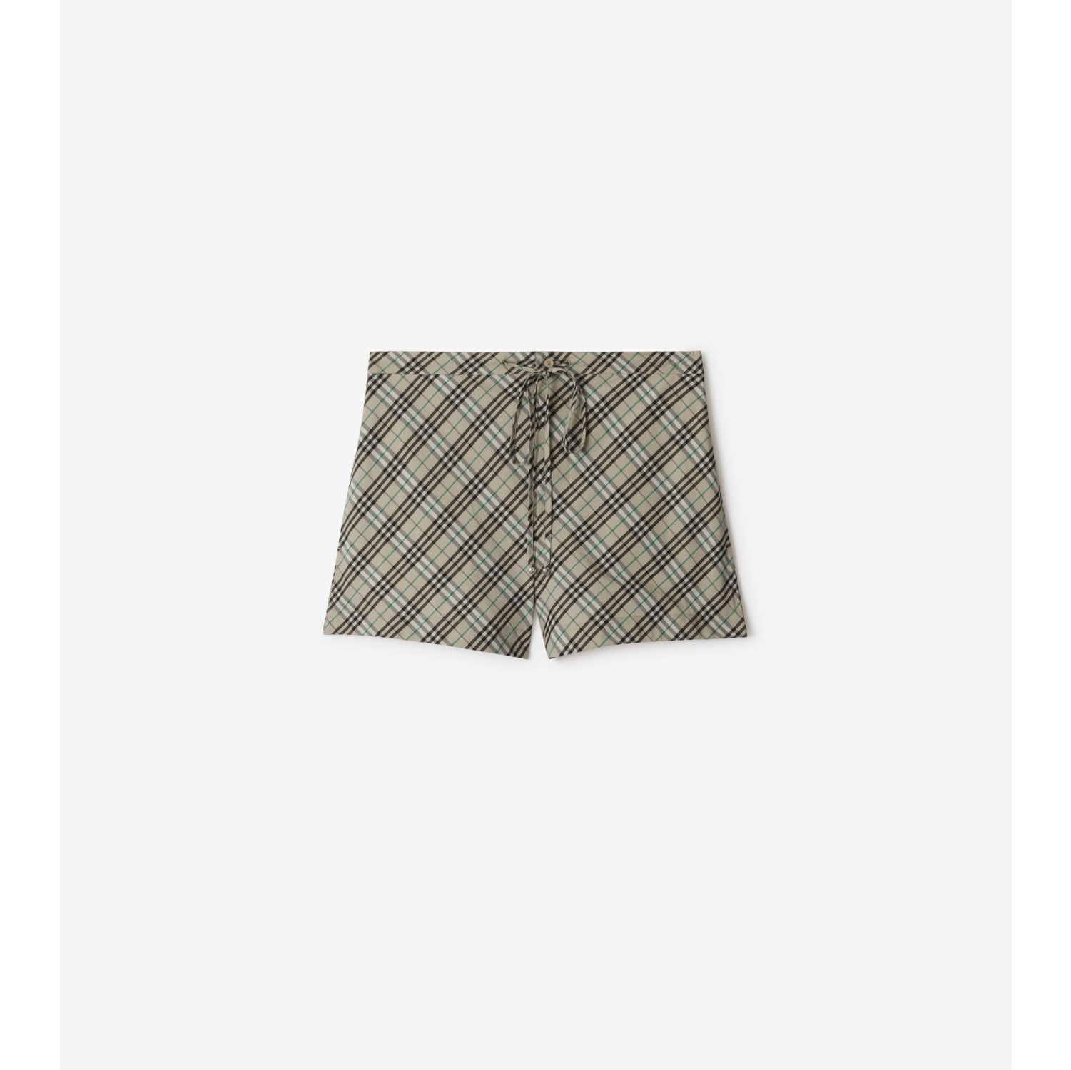 Check Cotton Pyjama Shorts