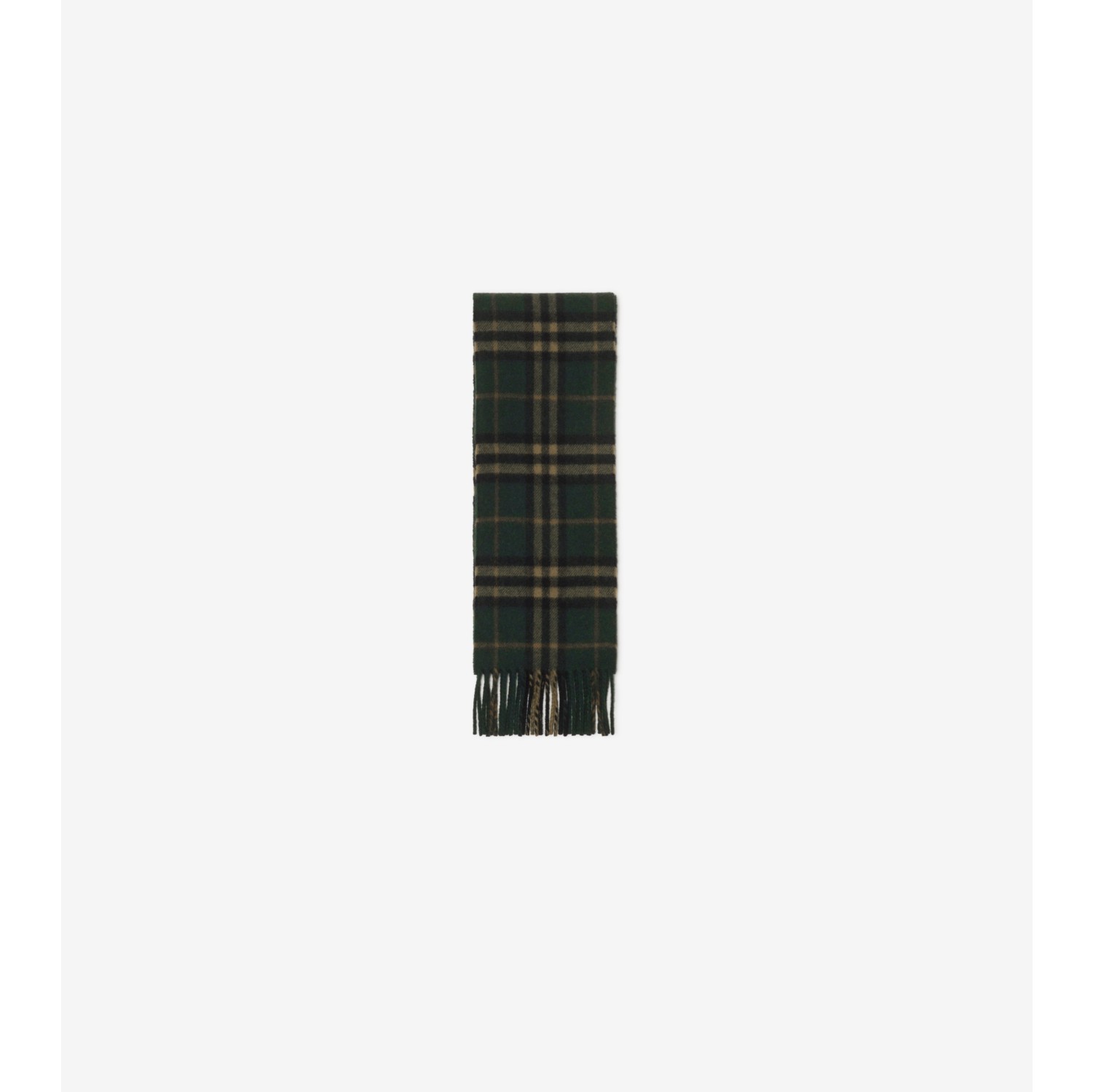 Narrow Check Cashmere Scarf