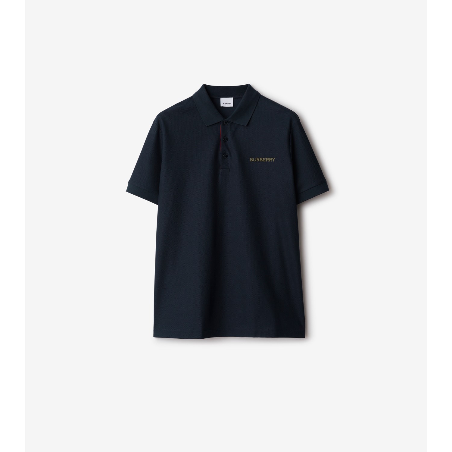 Cotton Polo Shirt in Coal blue - Men | Burberry® Official