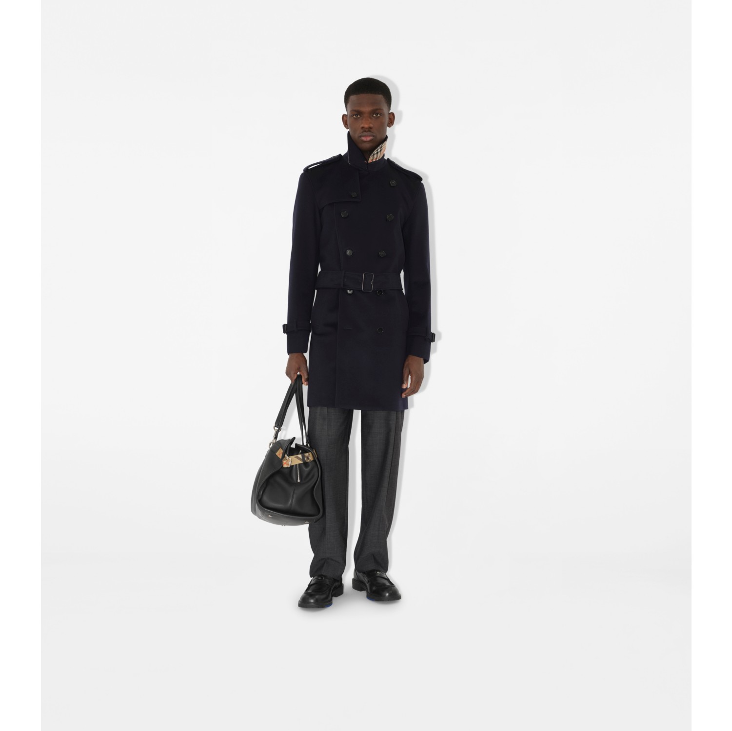 Mid-length Cashmere Trench Coat