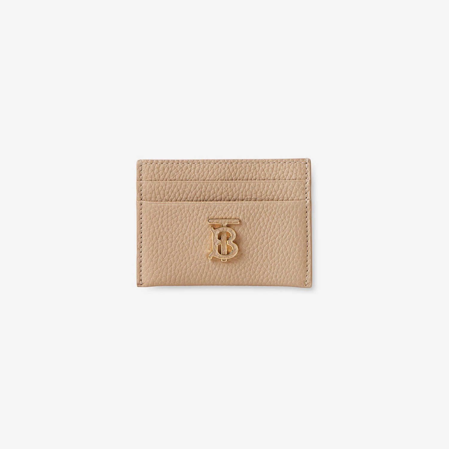 Grainy Leather TB Card Case in Oat beige - Women | Burberry® Official
