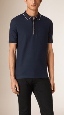 Contrast Tipping Cotton Piqué Polo Shirt