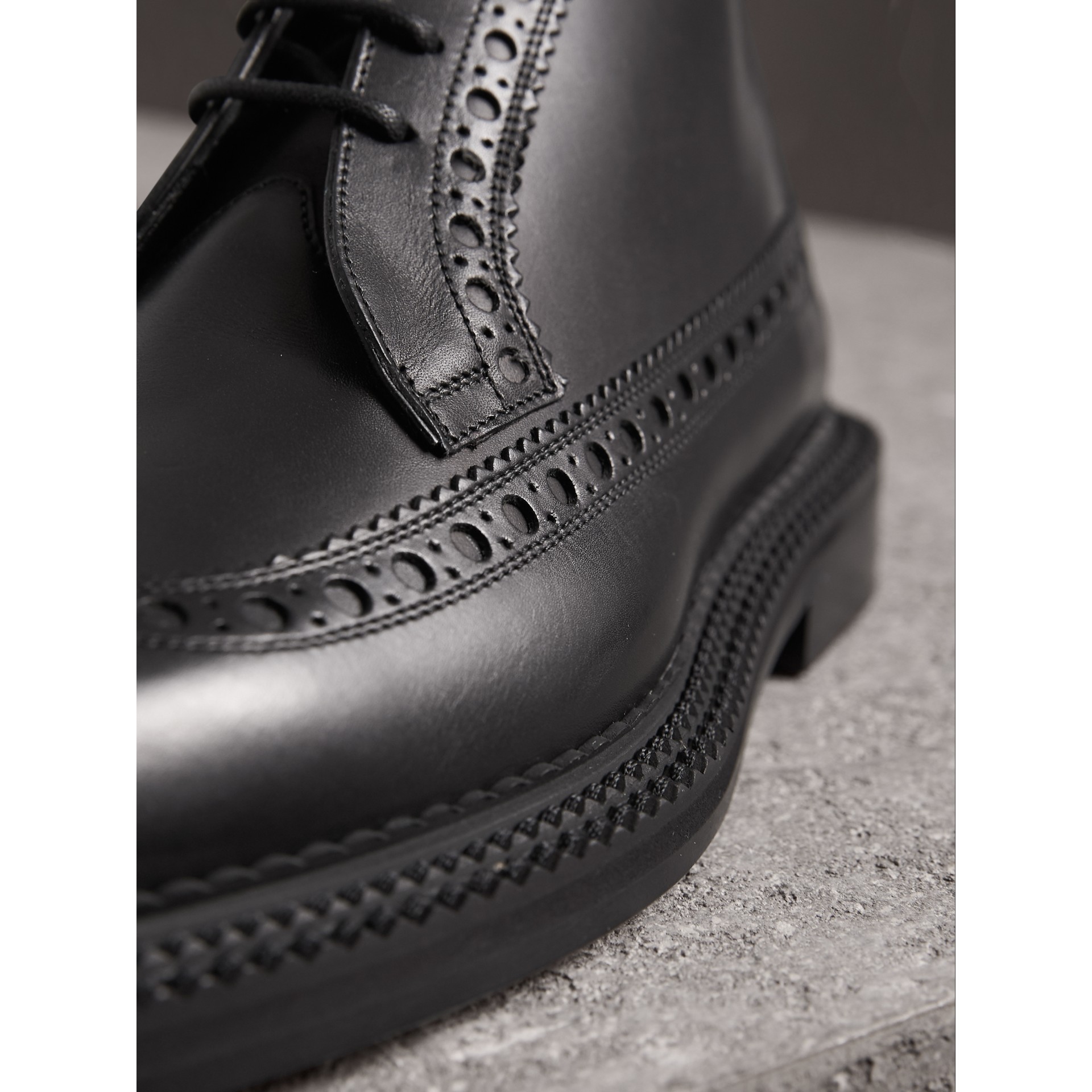 brogue boots leather