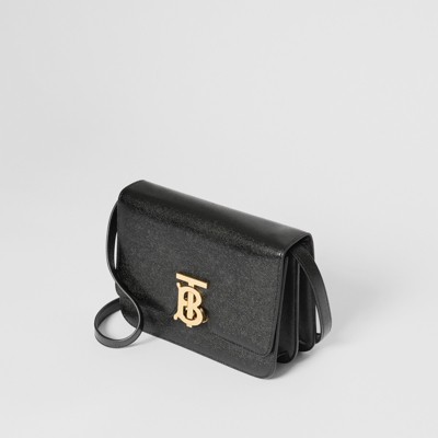 small grainy leather tb bag