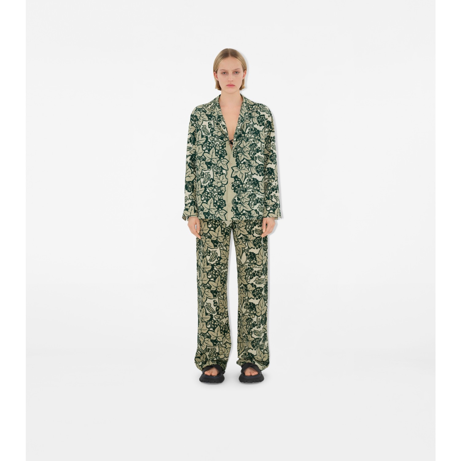 Ivy Silk Shirt in Safari - Women | Burberry® Official